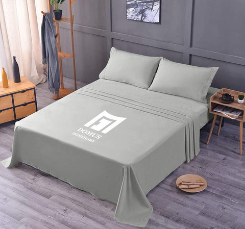 Domus Homeware Bed Linen Sheets Set, Queen Size 82"L*62"W